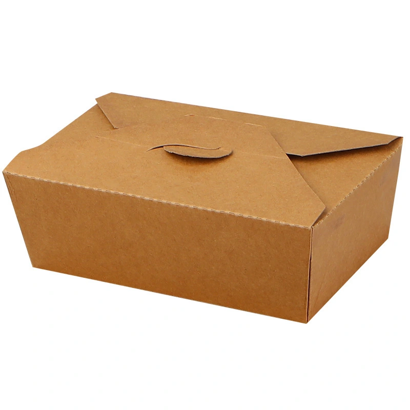 Factory custom recycled food pizza french fries burger take out grease proof kraft paper hamburger takeaway boxes 1