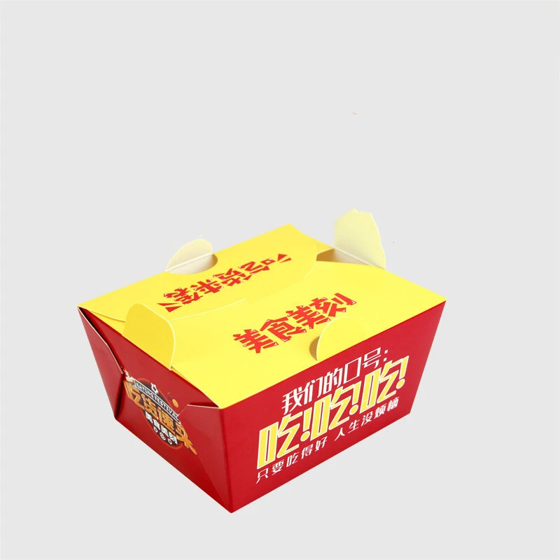 Custom Factory design logo all size hot dog hamburger fast food food packaging Kraft corrugated cardboard paper burger takeaway box 1