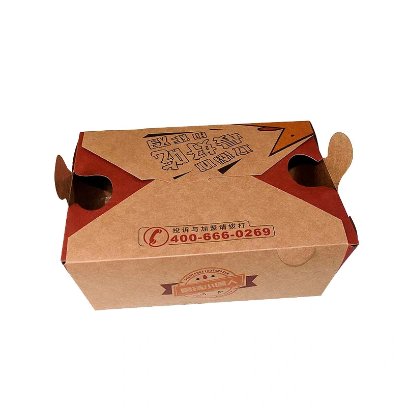 Custom white food grade Recyclable French fries fried chicken carton cardboard packaging hamburger burger take out box with logo 1
