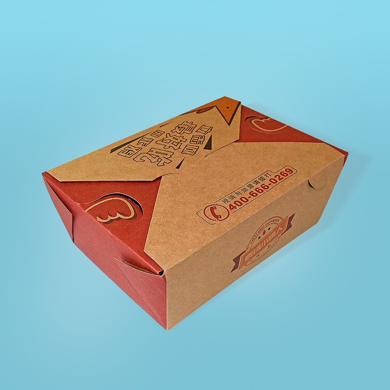 Caja de cartón personalizada para comida rápida, para llevar y pollo frito 4