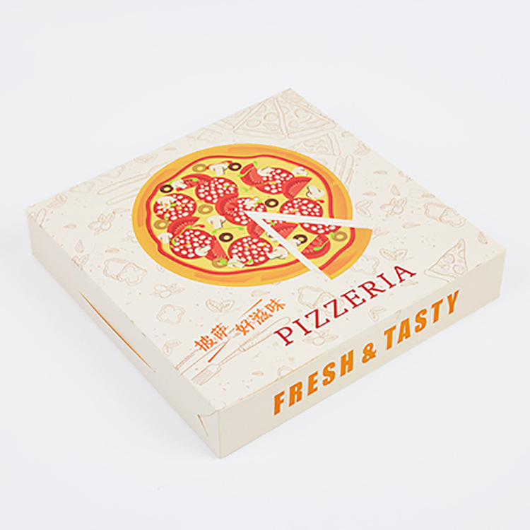 Custom Printed logo Eco Friendly 6 8 10 12 14 16 18 20 22 24 Inch Fast Food Lunch Corrugated Packaging frozen round Pizza Box 2
