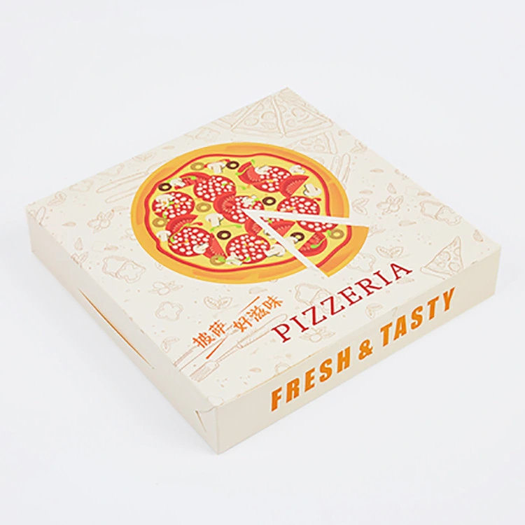 Custom Printed logo Eco Friendly 6 8 10 12 14 16 18 20 22 24 Inch Fast Food Lunch Corrugated Packaging frozen round Pizza Box 1