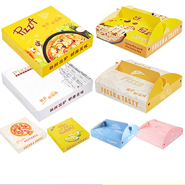 Custom Printed logo Eco Friendly 6 8 10 12 14 16 18 20 22 24 Inch Fast Food Lunch Corrugated Packaging frozen round Pizza Box 4