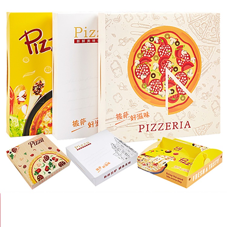 Custom Printed logo Eco Friendly 6 8 10 12 14 16 18 20 22 24 Inch Fast Food Lunch Corrugated Packaging frozen round Pizza Box 5
