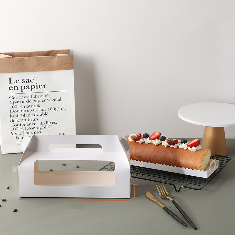 Custom Biodegradable Wholesale Portable Cake Birthday Takeout Sweet Packaging Paper Cake Box 2