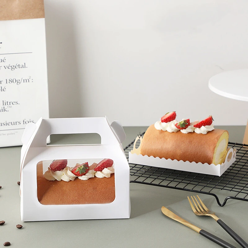 Custom Biodegradable Wholesale Portable Cake Birthday Takeout Sweet Packaging Paper Cake Box 1