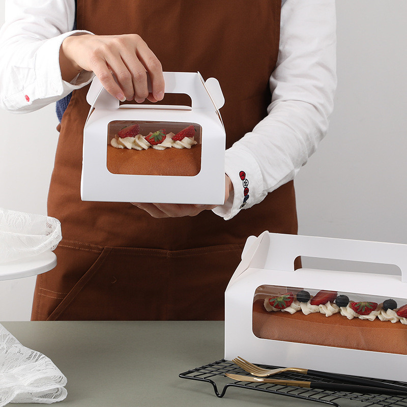 Custom Biodegradable Wholesale Portable Cake Birthday Takeout Sweet Packaging Paper Cake Box 6