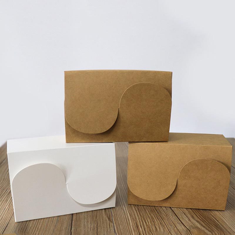 Custom Biodegradable Dessert Pastry Paper Cupcake Packaging with Handle 2