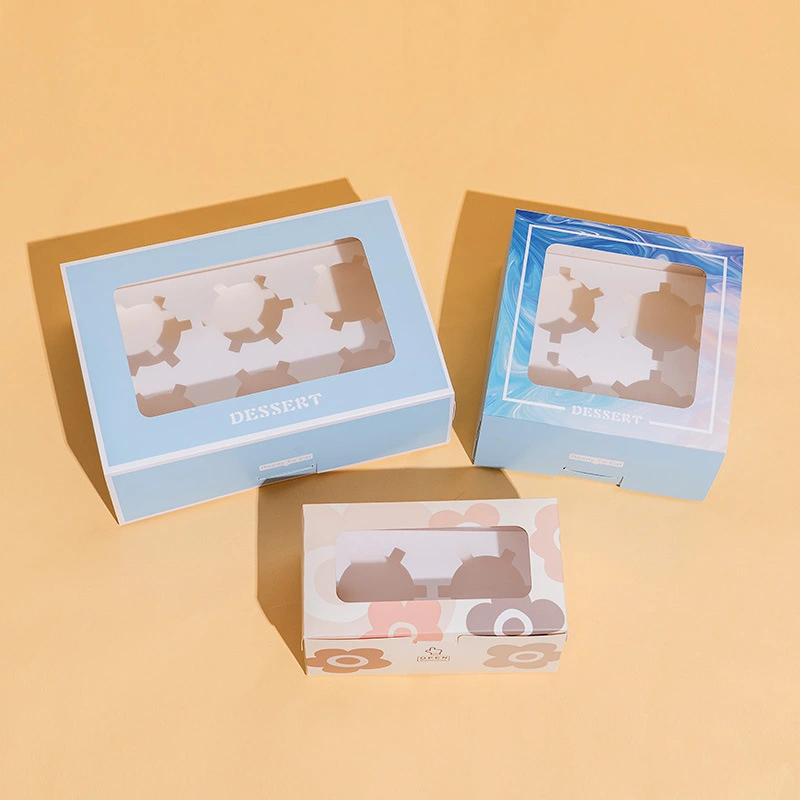 Wholesale Custom Design Pattern Cupcake Baking Bakery Cookie Cake Pastry Packaging Boxes1 1