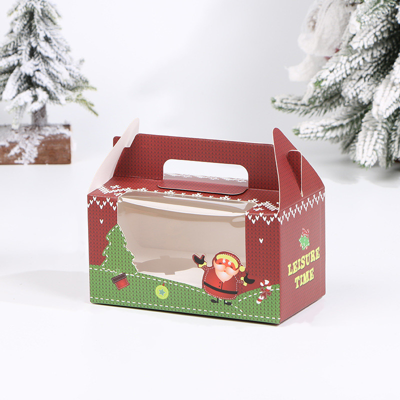 Customized Wholesale Christmas Cake Birthday Wedding White Cardboard Paper Box with Handle 5
