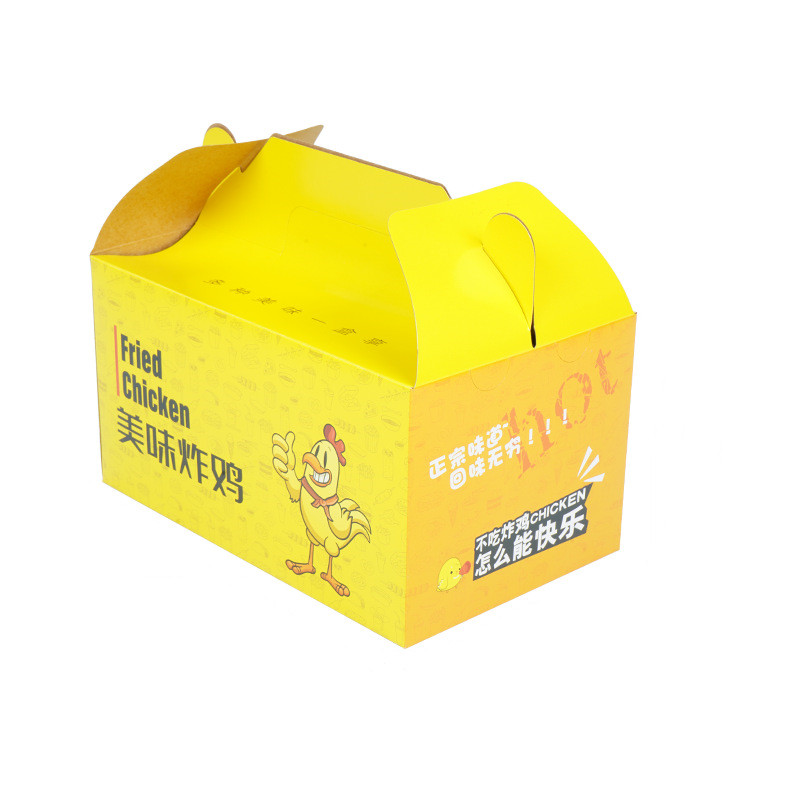 Custom Printed Eco Biodegradable Fried Chicken French Fries Hamburger Takeaway Food Packaging Craft Paper Box 3