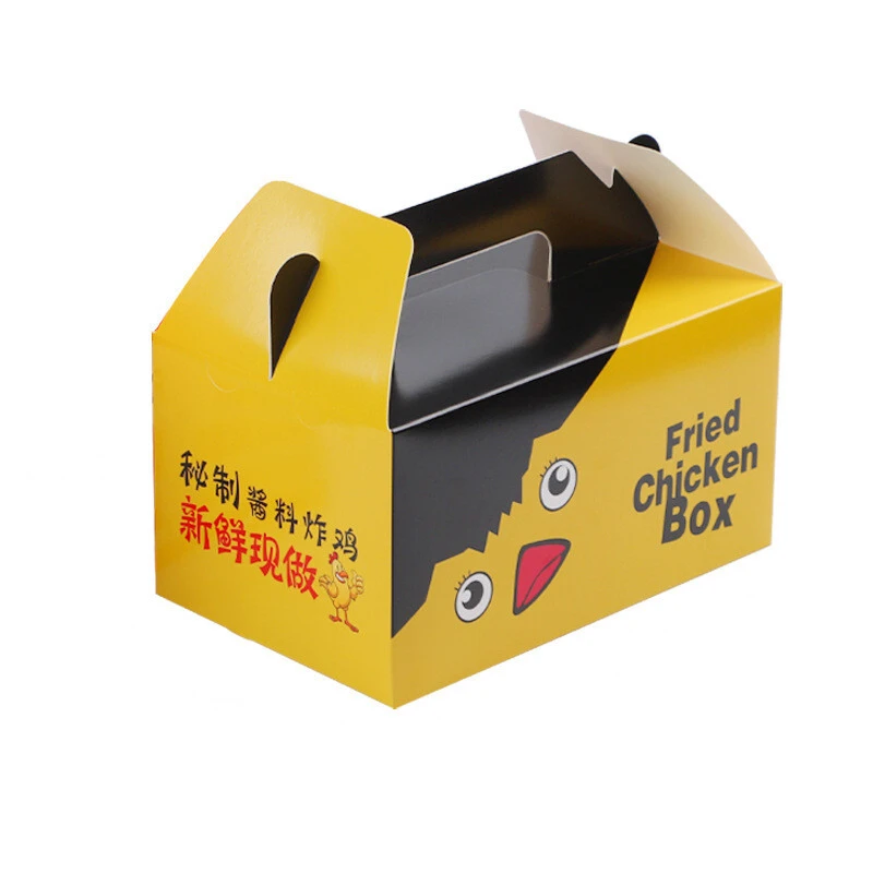 Custom Printed Eco Biodegradable Fried Chicken French Fries Hamburger Takeaway Food Packaging Craft Paper Box 1