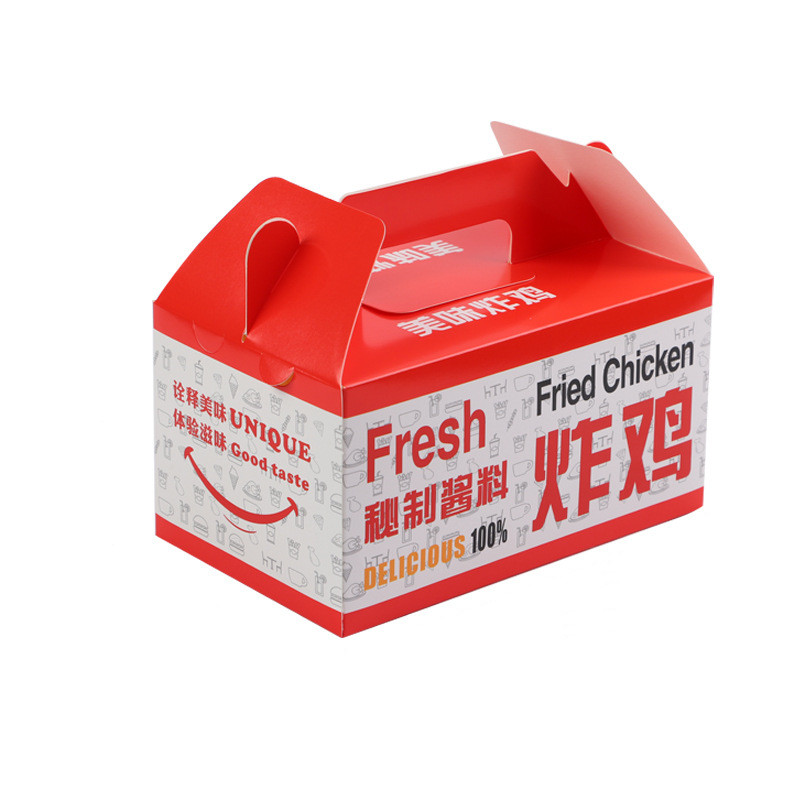 Custom Printed Eco Biodegradable Fried Chicken French Fries Hamburger Takeaway Food Packaging Craft Paper Box 6
