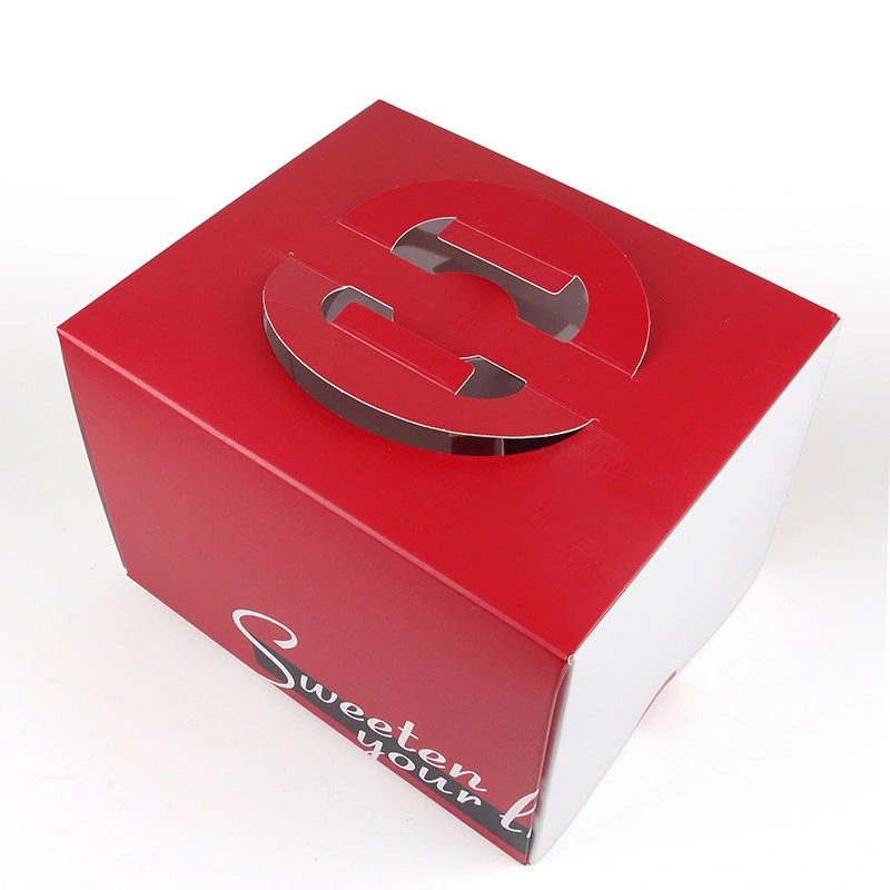 Custom Wholesale Bakery Dessert Cookie Macaron Pastry Paper Packaging Transparent Cake dessert Box 1