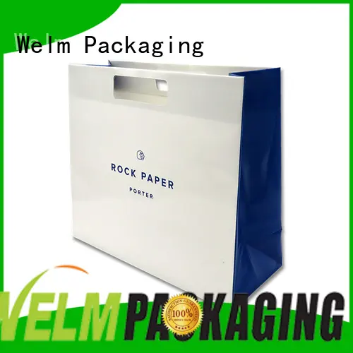 small paper bags stone design black Welm Brand 1