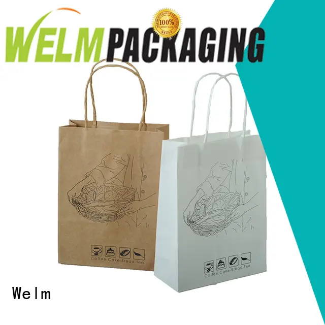 brown custom paper bags die shopping 1