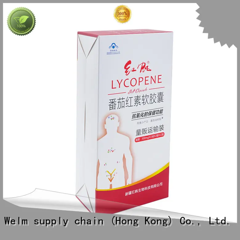 Welm capsules custom printed cardboard boxes with pvc window for sale 1