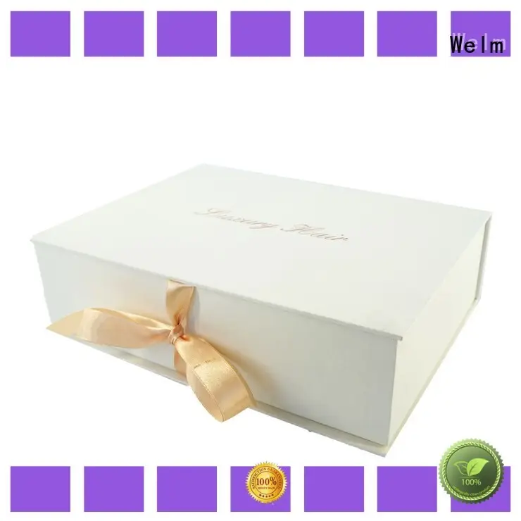 Custom Cardboard Paper Packaging magnetic Gift Box with Ribbon 1