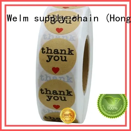 Hybsk Kraft Thank You Stickers with Red 1