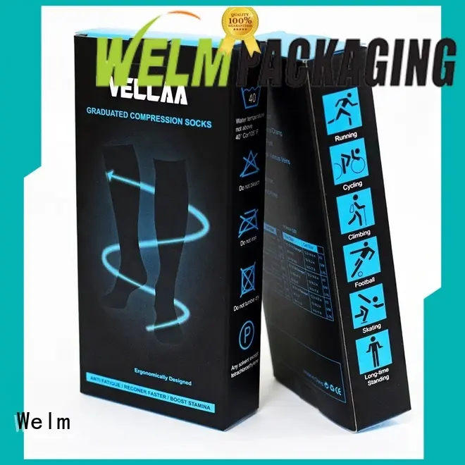 Medical sport graduated compression socks corrugated paper packaging box 1