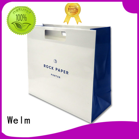Welm premium paper bags wholesale with die cut handle for gift shopping 1