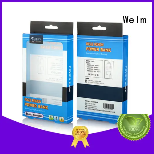 waterproof electronics packaging designwith pvc window for power bank 1