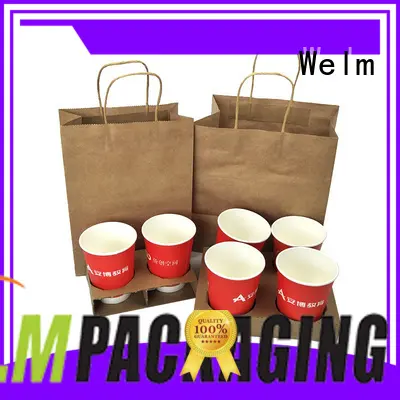 brown printed paper bags food for gift shopping 1