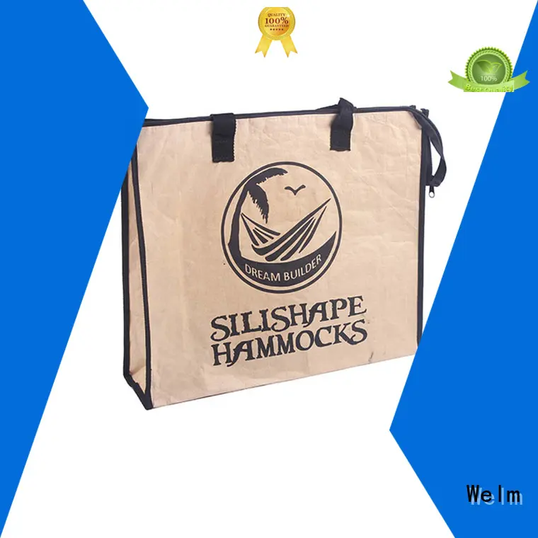 Welm woven kraft bags with die cut handle for sale 1