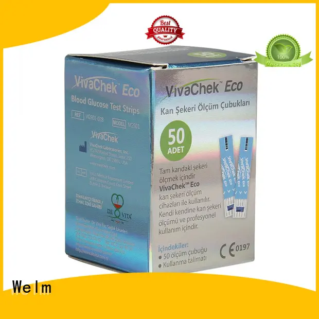 Welm standard Drug packaging box online for blood glucose test strips 1