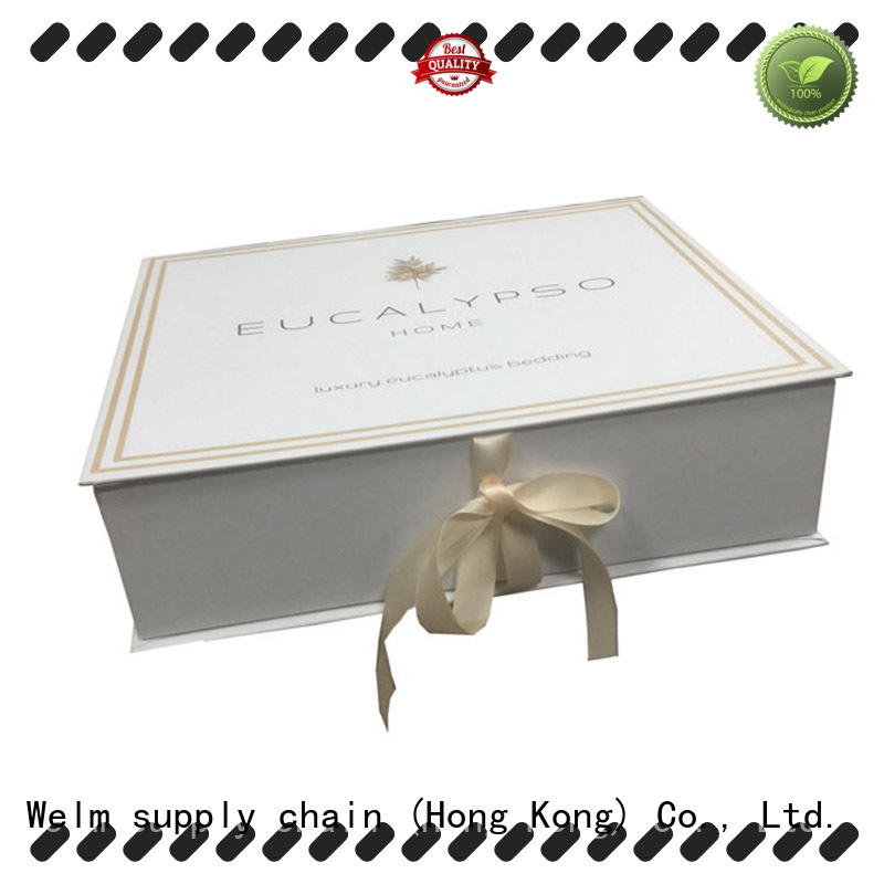 Welm cardboard magnetic closure box with ribbon for gift 1