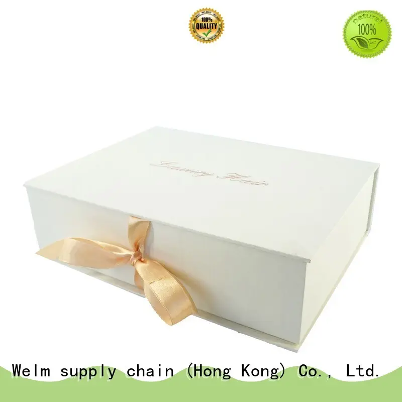Welm hot stamp logo gift boxes wholesale custom made for sale 1
