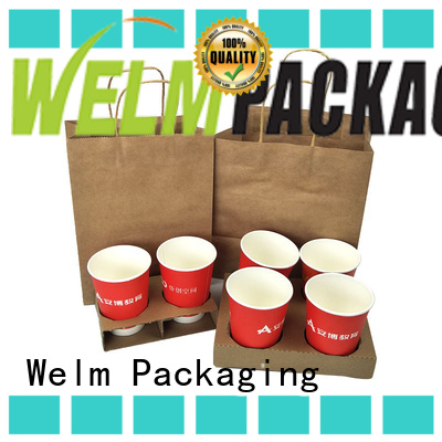 Welm paper bags wholesale with gold logo print for shopping 1