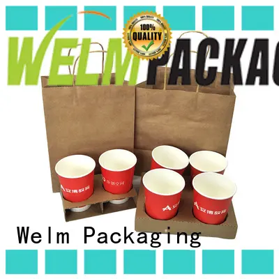 Welm paper bags wholesale with gold logo print for shopping 1