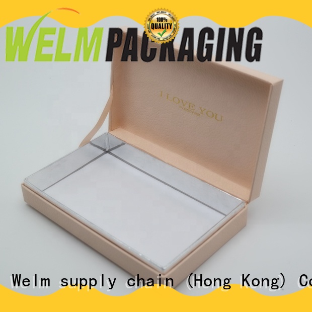 Welm logo gift boxes wholesale with ribbon for necklace 1