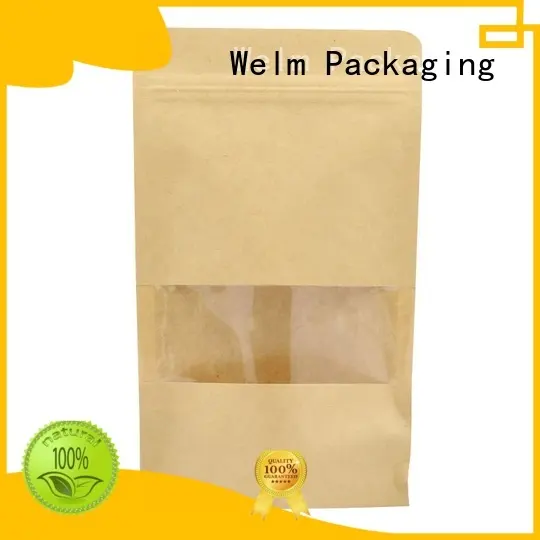 Welm recycle custom packaging with red vinyl sticker for food 1