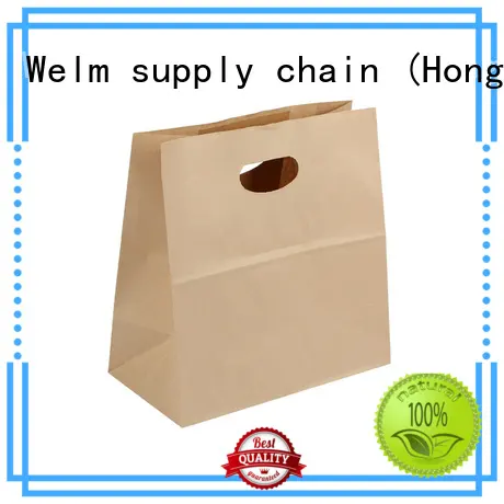 Welm printed printed brown paper bags food for sale 1