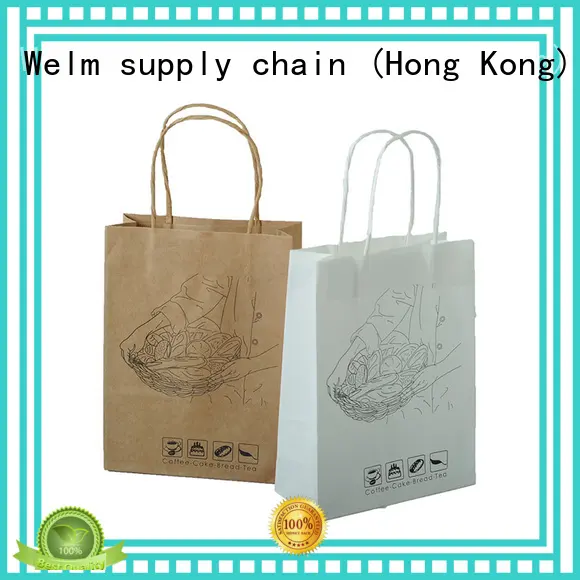 Welm dried printed paper lunch bags logo for sale 1