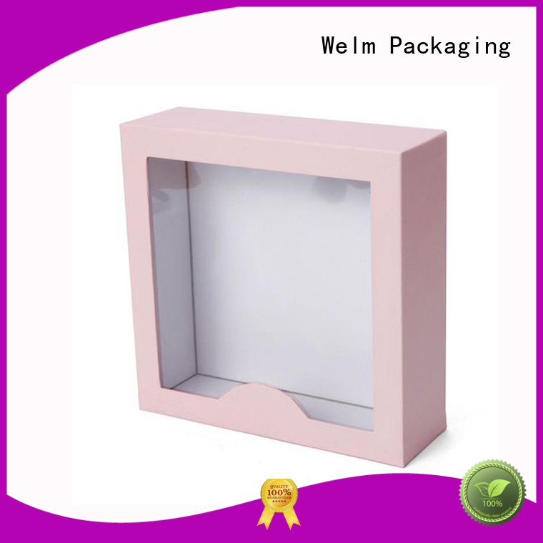 Welm cardboard gift boxes wholesale with window for necklace 1