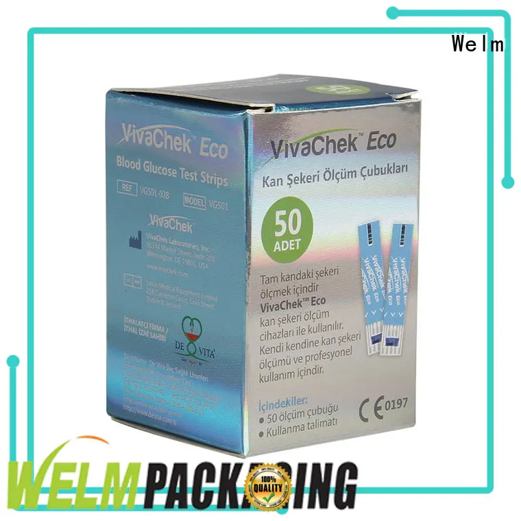 Welm wholesale pharma packaging manufacturers for blood glucose test strips 1