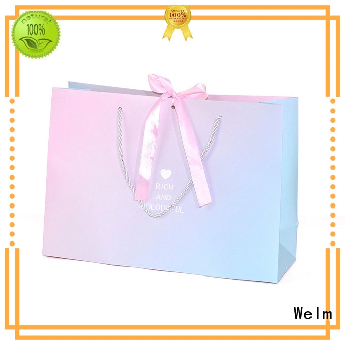 Welm handle kraft paper bags no handles for business for gift shopping 1
