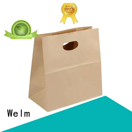 Welm best white mini paper bags with gold logo print for gift shopping 1