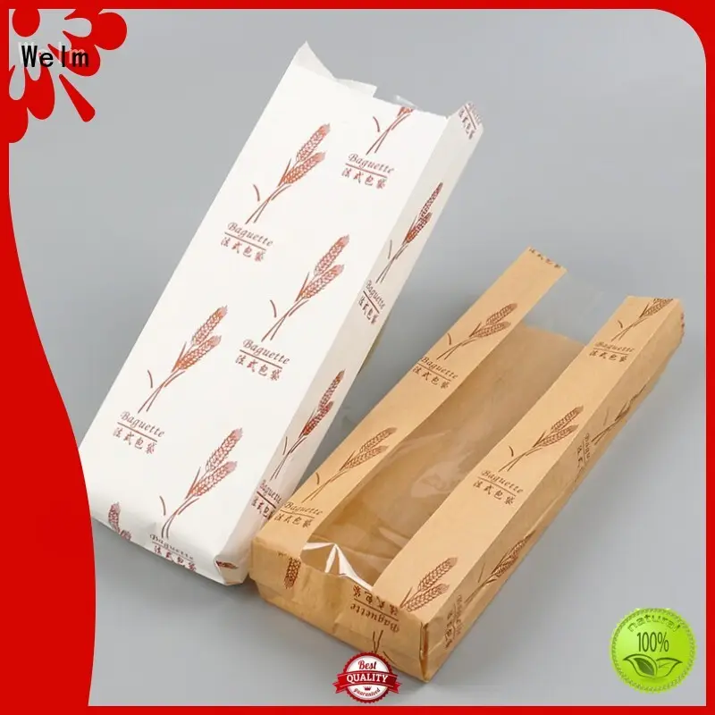 Welm handle brown paper bag packaging logo for sale 1