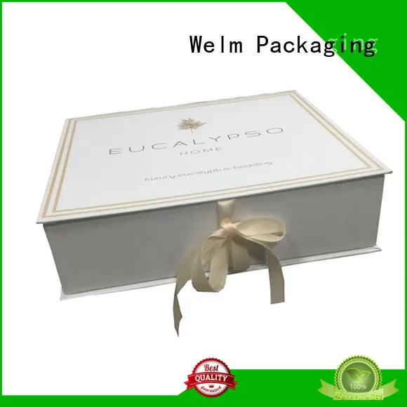 Welm cardboard glossy black collapsible gift boxes suppliers online 1