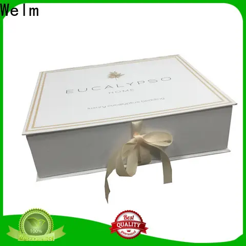 Welm packaging magnetic gift boxes with ribbon for business for gift 1