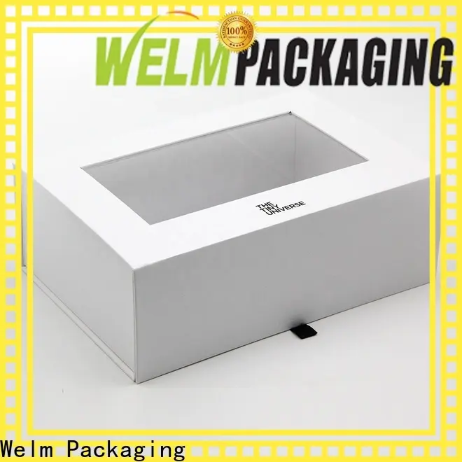 Welm gift custom packaging with red vinyl sticker for food 1