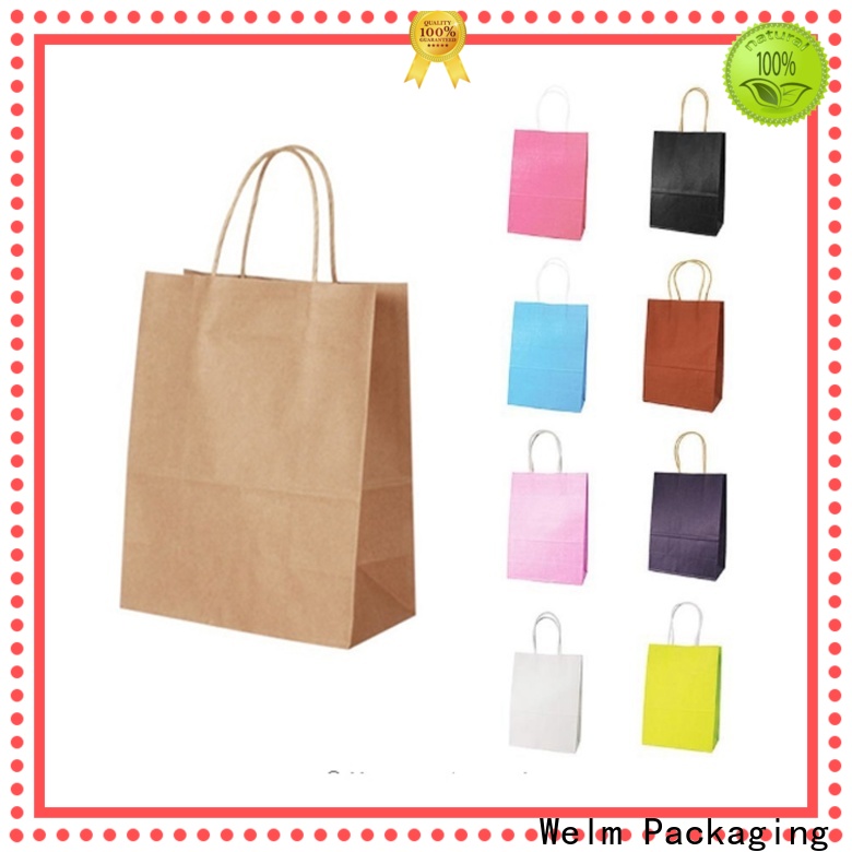 Welm handle plain brown bags with handles suppliers for gift shopping 1