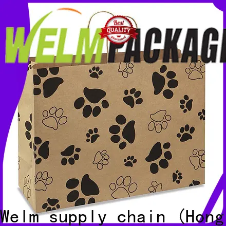 premium colored brown paper bags pp with gold logo print for gift shopping 1