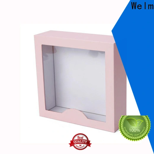 hot stamp logo box packaging packing windows for sale 1