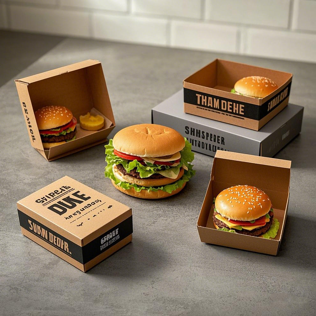 Which Burger Box Size Fits Your Needs? Customizable Kraft Food Containers in 6 Sizes <000000> Styles 1