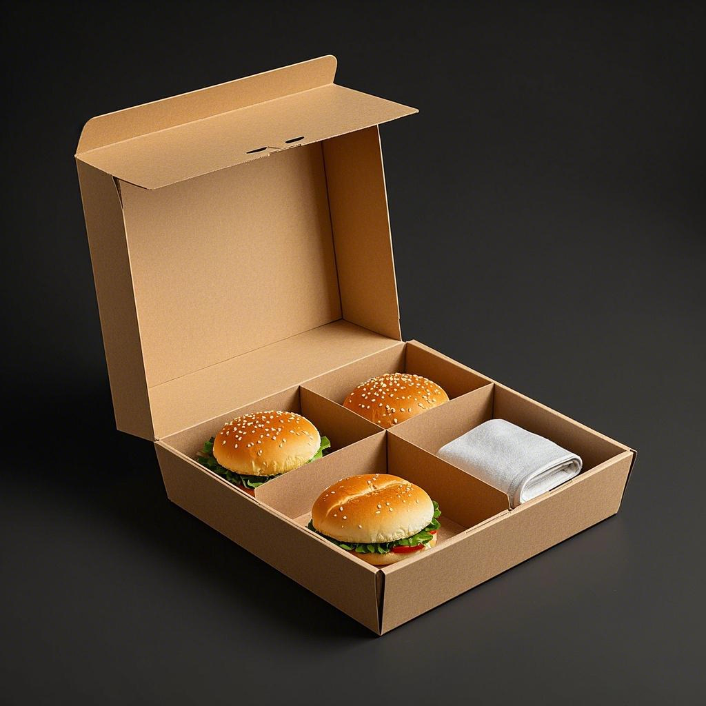 Which Burger Box Size Fits Your Needs? Customizable Kraft Food Containers in 6 Sizes <000000> Styles 6